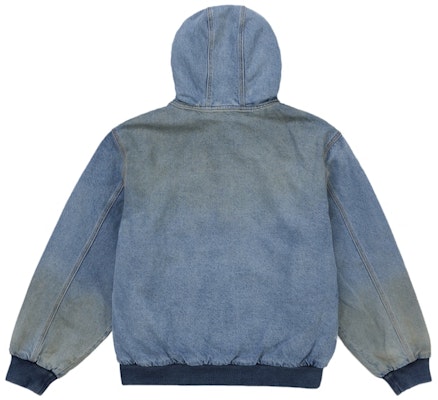 Supreme 反光弧形连帽工装夹克牛仔外套 Shop Supreme 反光弧形连帽工装夹克牛仔外套