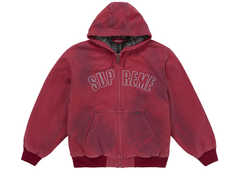 Supreme Reflective Arc Hooded Work Jacket Red