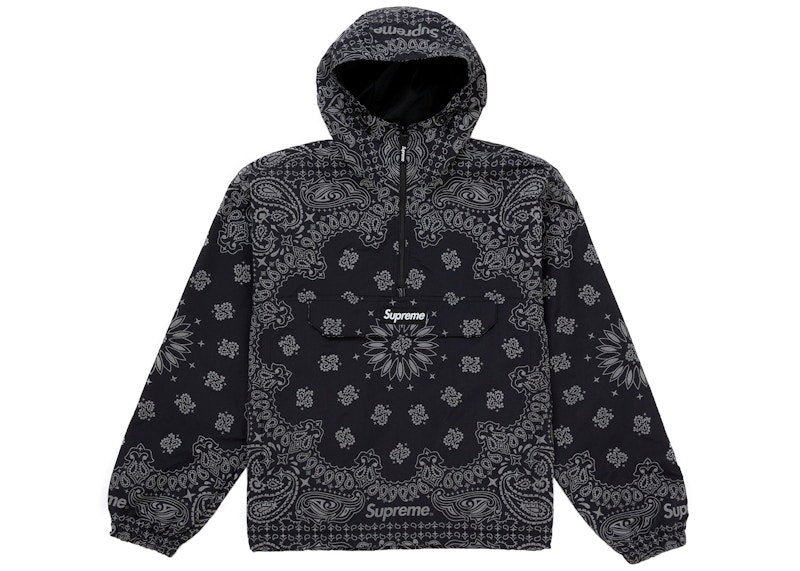 Supreme Reflective Bandana Anorak Black