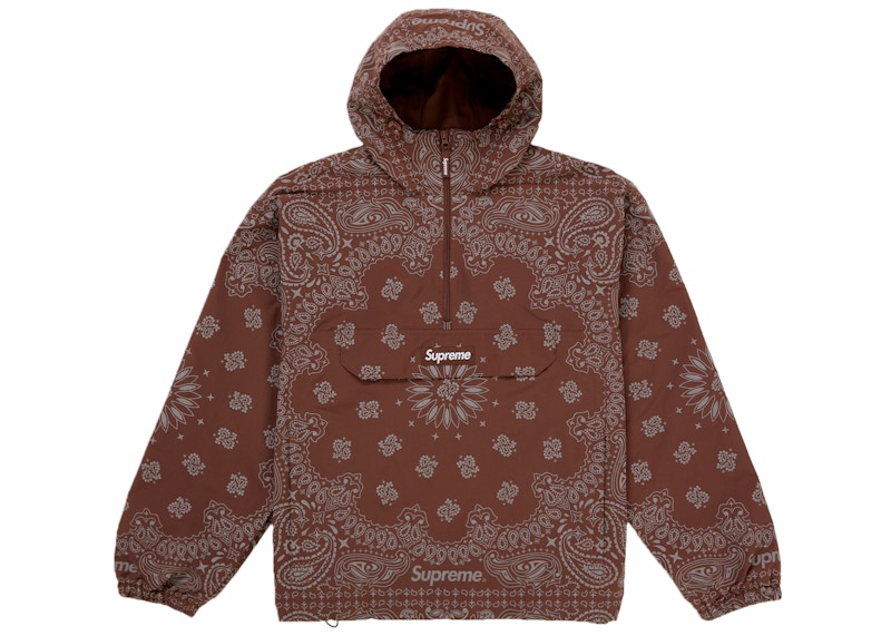 Supreme Reflective Bandana Anorak Brown