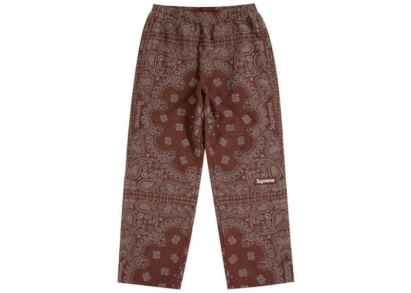Supreme Reflective Bandana Track Pant Brown