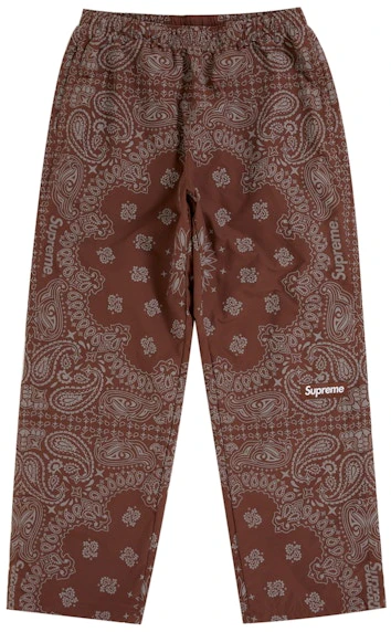supreme-reflective-bandana-track-pant-brown