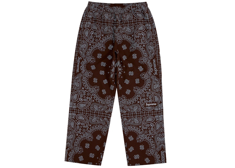 Lookbook Supreme Reflective Bandana Track Pant Cokelat