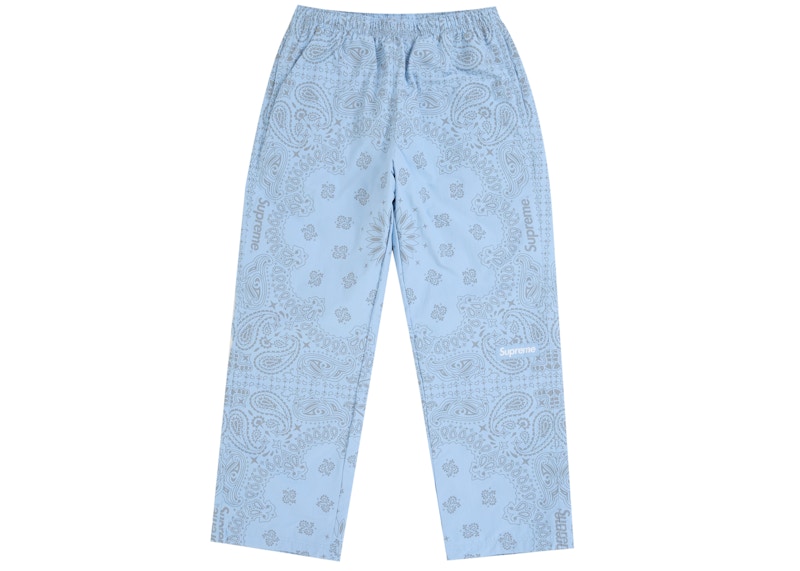 Supreme Reflective Bandana Track Pant Light Blue