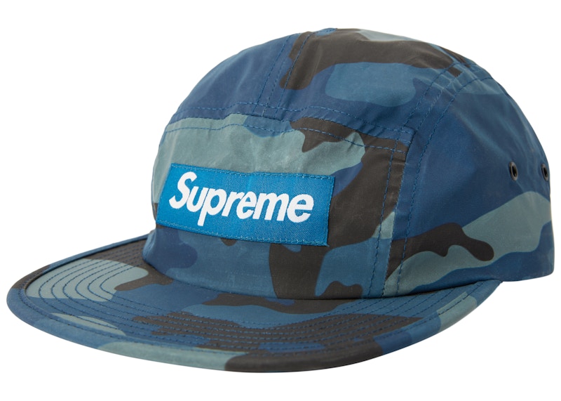 Supreme Reflective Camo Camp Cap Blue