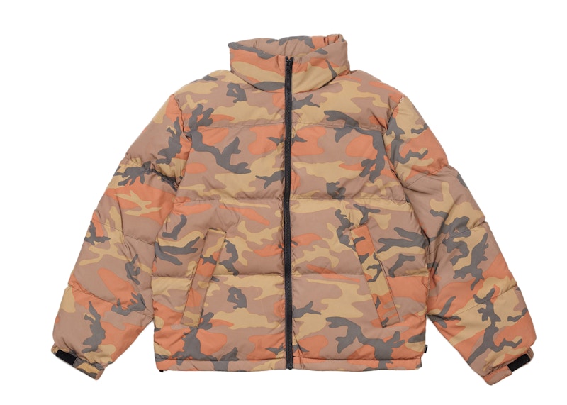 Supreme Reflective Camo Down Jacket Orange