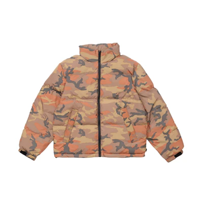 Supreme Reflective Camo Down Jacket Orange