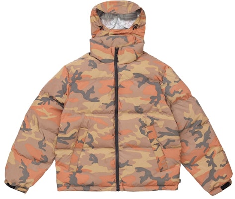 Supreme Reflective Camo Down Jacket Orange Lookbook Supreme Reflective Camo Down Jacket Orange