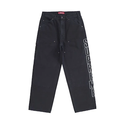 Supreme Reflective Double Knee Pant Black