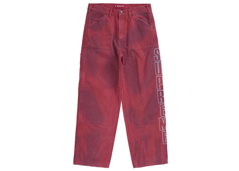 Supreme Reflective Double Knee Pant Red