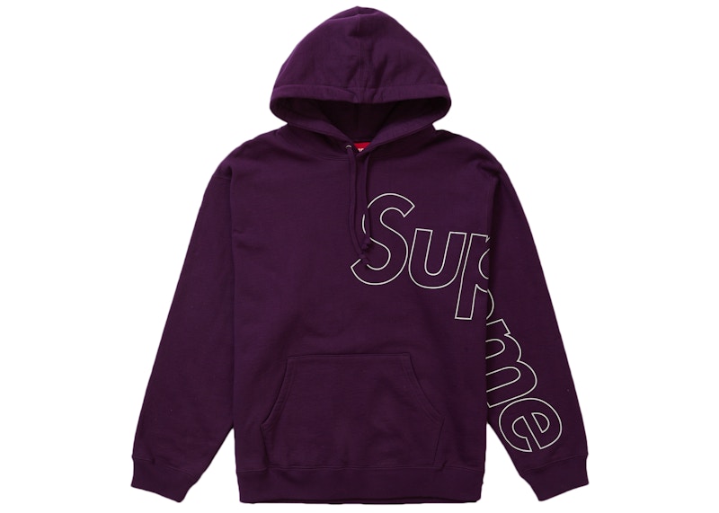 Supreme Reflective Hooded Sweatshirt Eggplant