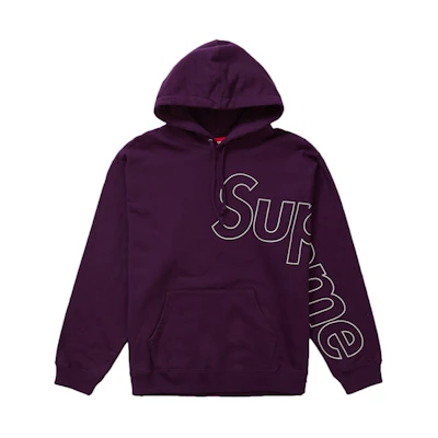 Supreme Reflective Hooded Sweatshirt Eggplant