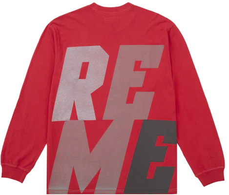 Supreme Reflective Lengan Panjang Merah Shop Supreme Reflective Lengan Panjang Merah