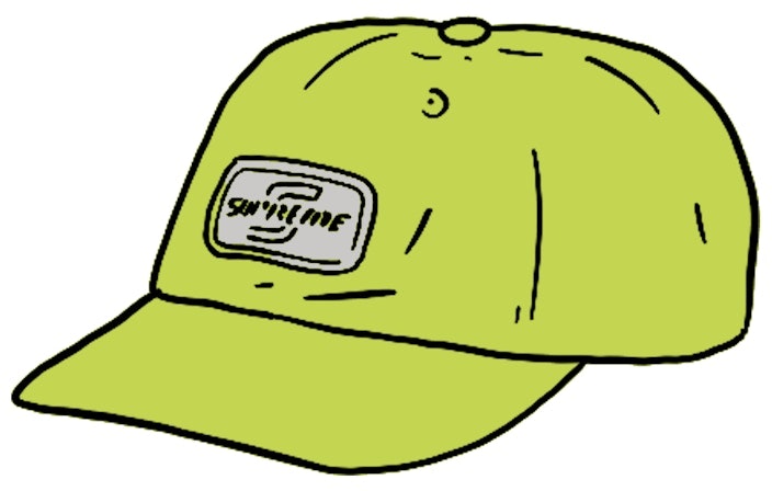 supreme-reflective-patch-6-panel-bright-green