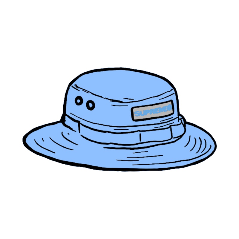 Supreme Reflective Patch Boonie Bright Blue