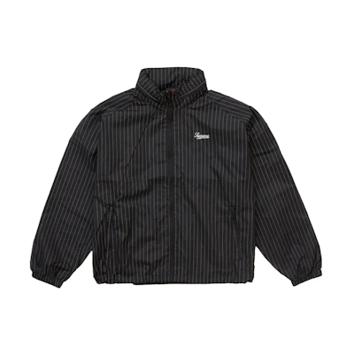 Supreme Reflective Pinstripe Track Jacket Black