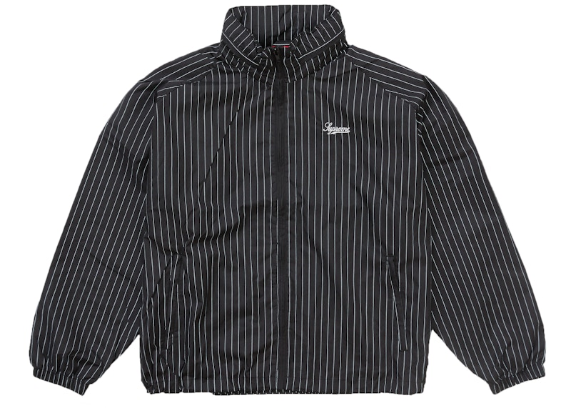 Supreme Reflective Pinstripe Track Jacket Black 圖 3