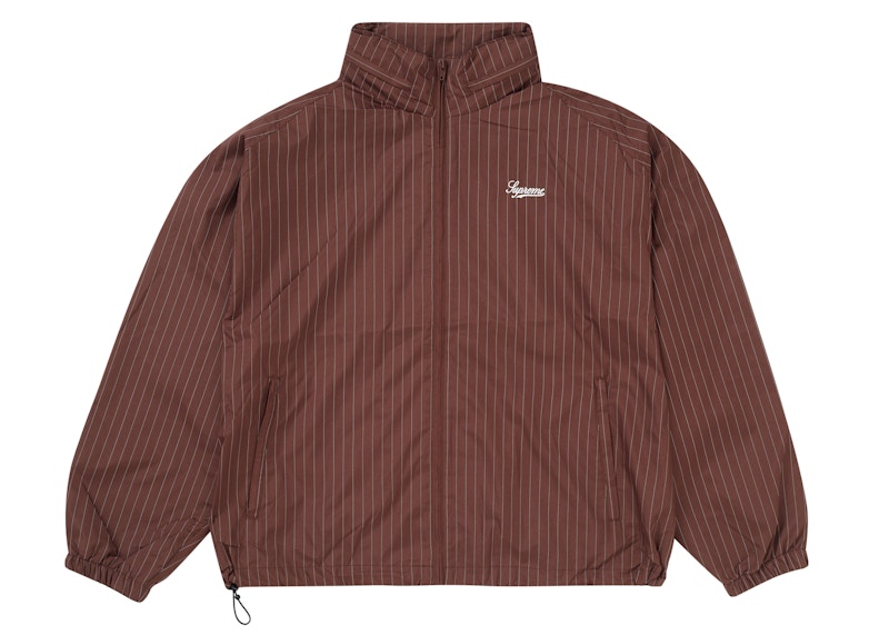 Supreme Reflective Pinstripe Track Jacket Brown 圖 2