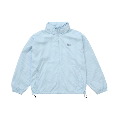 Supreme Reflective Pinstripe Track Jacket Light Blue