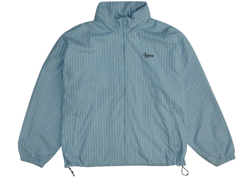Supreme Reflective Pinstripe Track Jacket Light Blue 圖 4