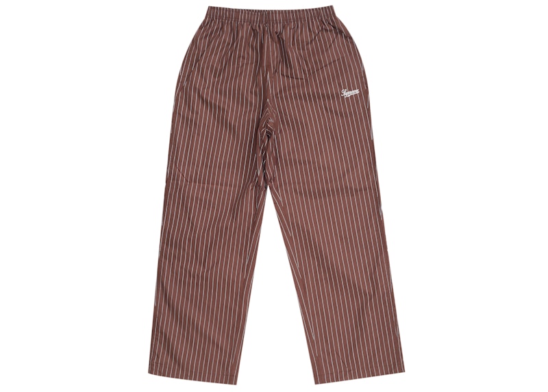 Order Supreme 反光条纹运动长裤 棕色