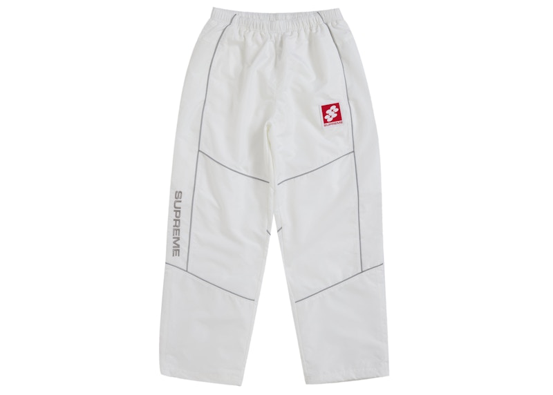 Supreme Reflective Piping Track Pant White