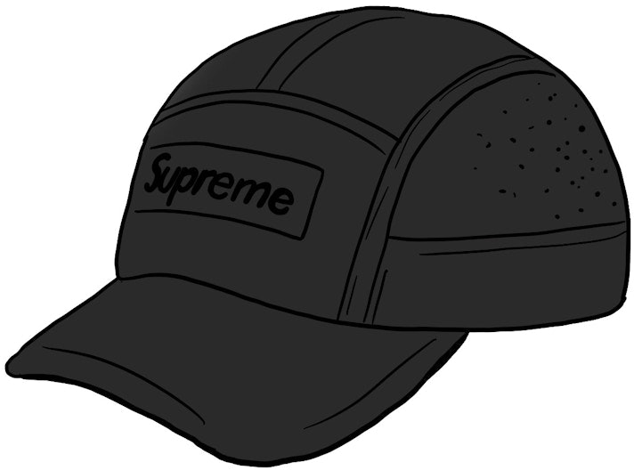 supreme-reflective-ripstop-camp-cap-black