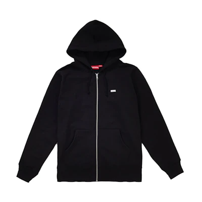 Supreme Reflective Small Box Zip Up Sweatshirt Black