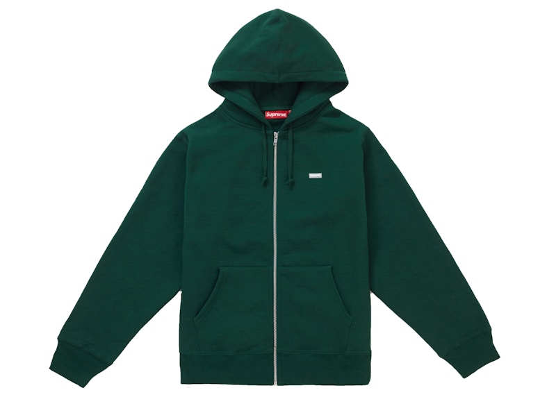 Buy Supreme Reflective Small Box Zip Up Sweatshirt Dark Green