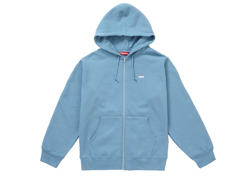 Buy Supreme反光小盒拉链卫衣尘蓝色