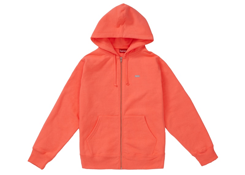 Supreme Reflective Small Box Zip Up Sweatshirt Fluorescent Pink