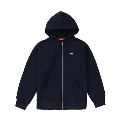 Supreme Reflective Small Box Zip Up Sweatshirt Navy