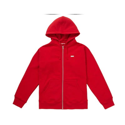Supreme Reflective Small Box Zip Up Sweatshirt Red