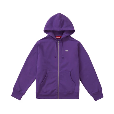 Supreme Reflective Small Box Zip Up Sweatshirt Violet