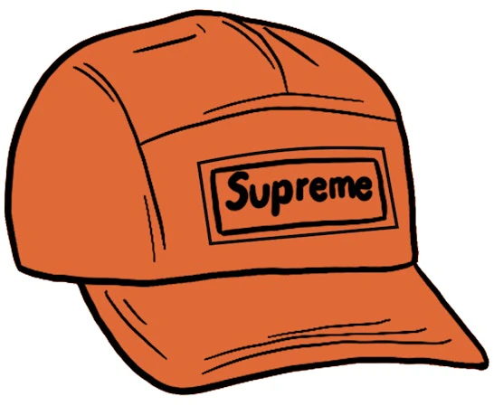 supreme-reflective-speckled-camp-cap-orange
