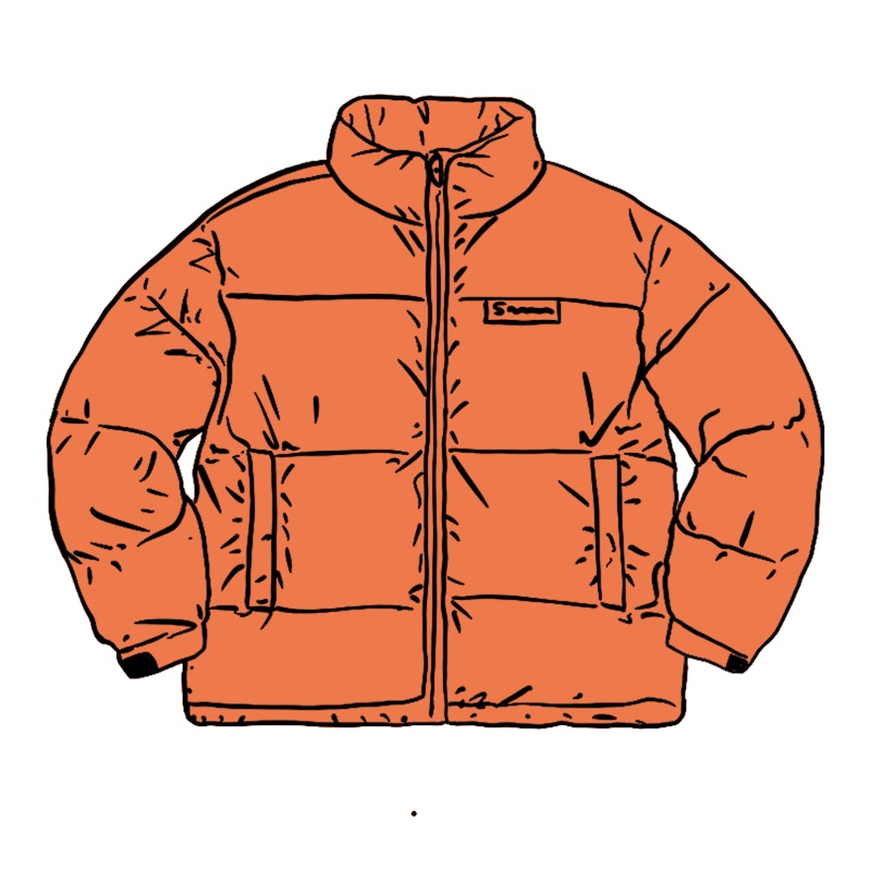Buy Supreme Reflective Speckled Down Jacket Orange - Novelship