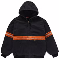 Supreme Reflective Stripe Hooded Work Jacket Black Supreme Reflective Stripe Hooded Work Jacket Black
