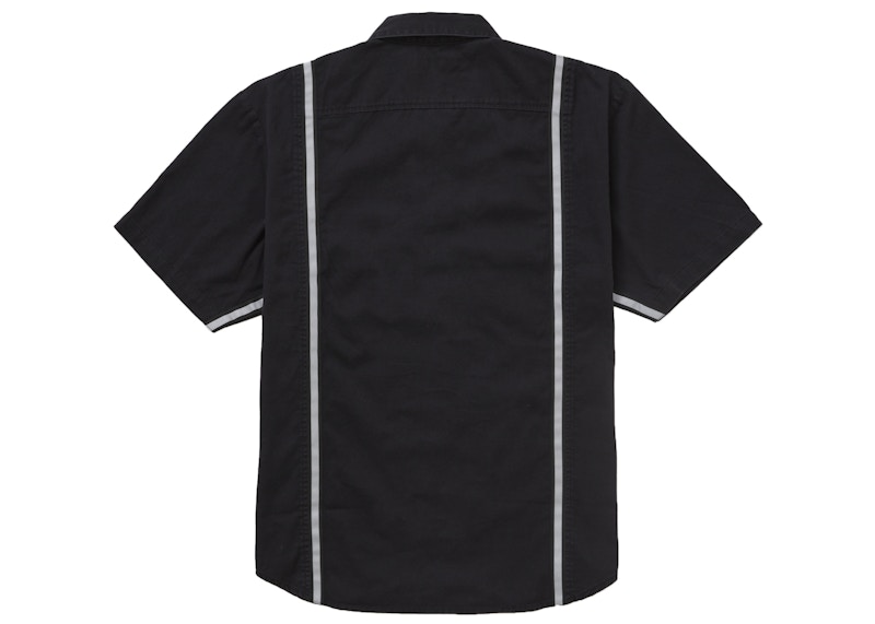 Order Supreme Reflective Stripe S/S Work Shirt Black