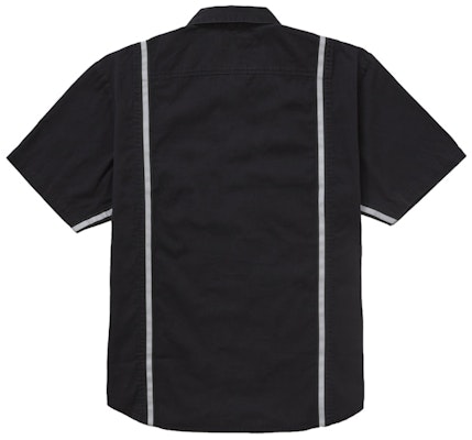 Camisa Negra Supreme Reflective Stripe S/S Work Shirt. Order Camisa Negra Supreme Reflective Stripe S/S Work Shirt.