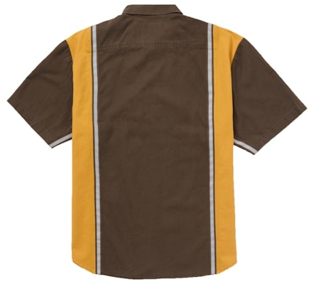 Supreme Kemeja Kerja Coklat dengan Garis Reflektif Pendek. Order Supreme Kemeja Kerja Coklat dengan Garis Reflektif Pendek.