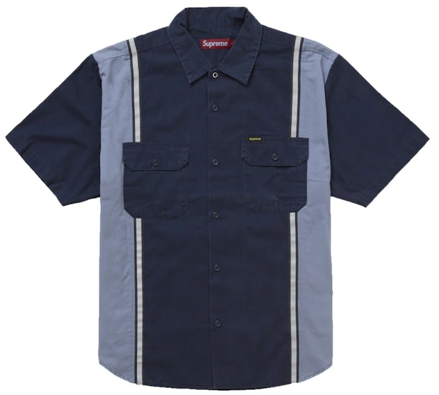 supreme-reflective-stripe-s-s-work-shirt-navy