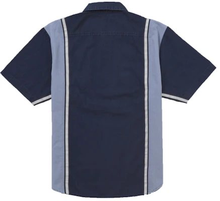 Supreme 反光条纹短袖工装衬衫 海军蓝 Order Supreme 反光条纹短袖工装衬衫 海军蓝