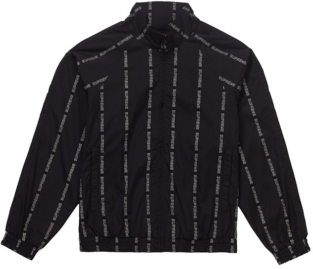 supreme-reflective-text-track-jacket-black