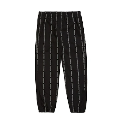 Supreme Reflective Text Track Pant Black