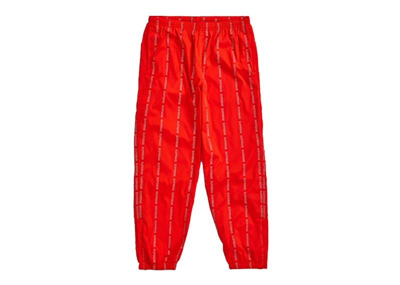 Supreme Reflective Text Track Pant Orange