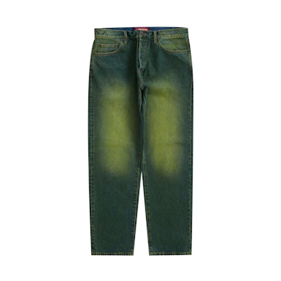Supreme Regular Jean Overspray Green