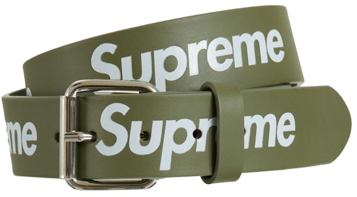 Supreme Repeat Leather Belt Olive Buy Supreme Repeat Leather Belt Olive