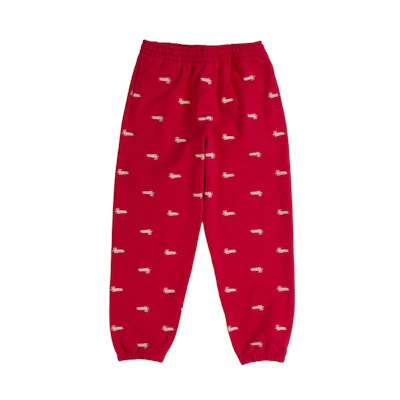 Supreme Repeat Script Sweatpant Red