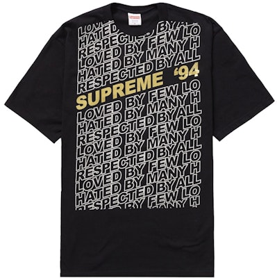 Supreme Respected Tee Black Buy Supreme Respected Tee Black