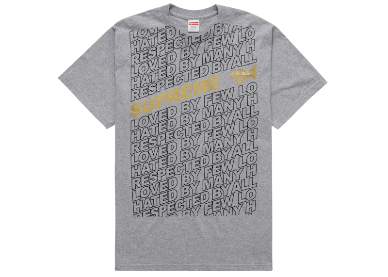 Buy Supreme Respected Tee Kelabu Heather
